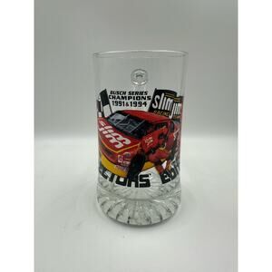Vtg BUSCH SERIES NASCAR CHAMPS 1991 & 1994 COLLECTORS SLIM JIM GIANT BEER MUG